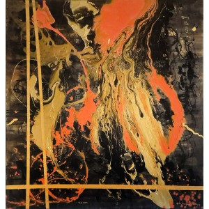 Ayesha Siddiqui, 60 x 60 Inch, Oil on Canvas, Floral Painting, AC-AYS-156